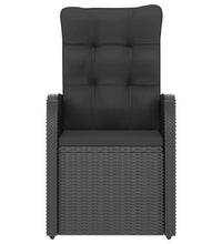 11-tlg. Garten-Essgruppe mit Kissen Poly Rattan Schwarz