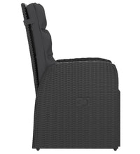 11-tlg. Garten-Essgruppe mit Kissen Poly Rattan Schwarz