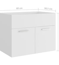 Waschbeckenunterschrank Weiß 60x38,5x46 cm Holzwerkstoff