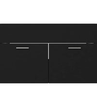 Waschbeckenunterschrank Schwarz 80x38,5x46 cm Holzwerkstoff