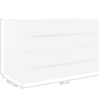 Waschbeckenunterschrank Weiß 80x38,5x48 cm Holzwerkstoff