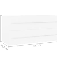 Waschbeckenunterschrank Weiß 100x38,5x48 cm Holzwerkstoff