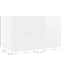 Waschbeckenunterschrank Hochglanz-Weiß 80x38,5x45 cm