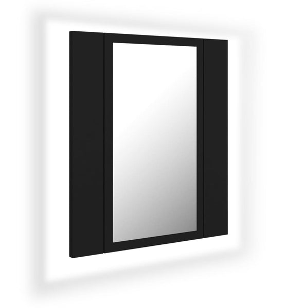 LED-Bad-Spiegelschrank Schwarz 40x12x45 cm Acryl