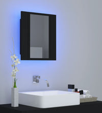 LED-Bad-Spiegelschrank Schwarz 40x12x45 cm Acryl