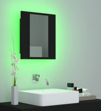 LED-Bad-Spiegelschrank Schwarz 40x12x45 cm Acryl