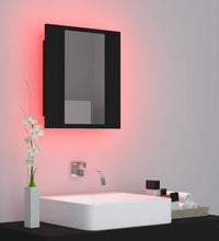 LED-Bad-Spiegelschrank Schwarz 40x12x45 cm Acryl