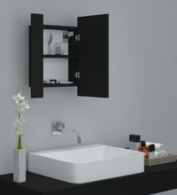 LED-Bad-Spiegelschrank Schwarz 40x12x45 cm Acryl