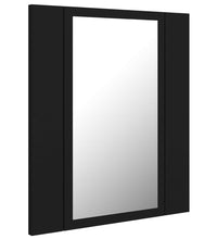 LED-Bad-Spiegelschrank Schwarz 40x12x45 cm Acryl