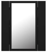 LED-Bad-Spiegelschrank Schwarz 40x12x45 cm Acryl