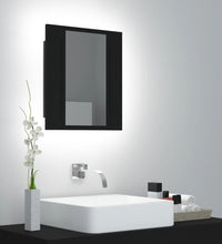 LED-Bad-Spiegelschrank Schwarz 40x12x45 cm Acryl