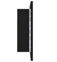 LED-Bad-Spiegelschrank Schwarz 60x12x45 cm Acryl