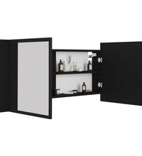 LED-Bad-Spiegelschrank Schwarz 100x12x45 cm Acryl