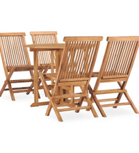 5-tlg. Garten-Essgruppe Klappbar Massivholz Teak