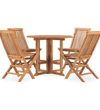 5-tlg. Garten-Essgruppe Klappbar Massivholz Teak