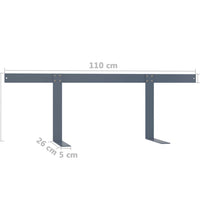 Rückenlehne für Palettensofa Hellgrau 110 cm Eisen