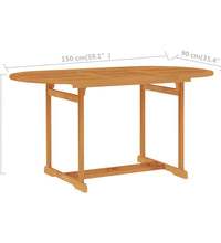 7-tlg. Garten-Essgruppe Massivholz Teak