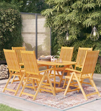 7-tlg. Garten-Essgruppe Massivholz Teak