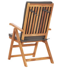 7-tlg. Garten-Essgruppe mit Grauen Kissen Massivholz Teak