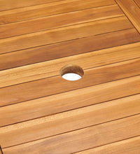 7-tlg. Garten-Essgruppe mit Kissen Massivholz Teak Grau