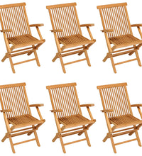 7-tlg. Garten-Essgruppe Massivholz Teak