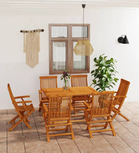 7-tlg. Garten-Essgruppe Massivholz Teak