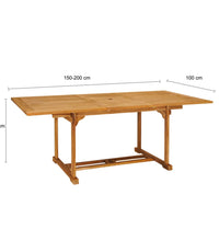 7-tlg. Garten-Essgruppe Massivholz Teak