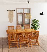 7-tlg. Garten-Essgruppe Massivholz Teak