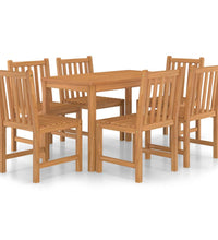 7-tlg. Garten-Essgruppe Teak Massivholz