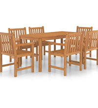 7-tlg. Garten-Essgruppe Massivholz Teak