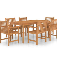 7-tlg. Garten-Essgruppe Massivholz Teak