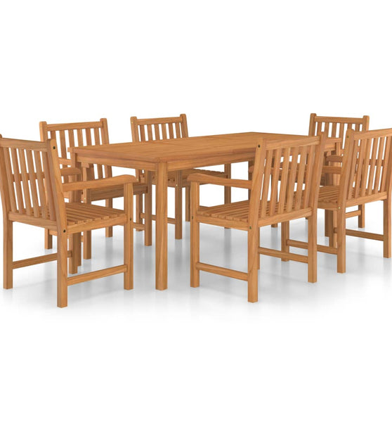 7-tlg. Garten-Essgruppe Massivholz Teak