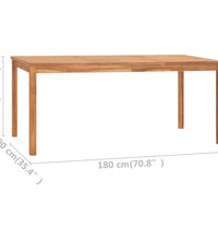 7-tlg. Garten-Essgruppe Massivholz Teak