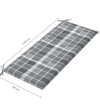 2-Sitzer-Gartenbank mit Auflage 120 cm Massivholz Eukalyptus