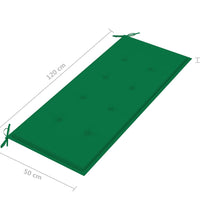 2-Sitzer-Gartenbank mit Auflage 120 cm Grau Eukalyptusholz