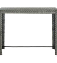 7-tlg. Garten-Bar-Set mit Anthrazit Kissen Poly Rattan