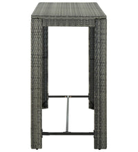 7-tlg. Garten-Bar-Set mit Anthrazit Kissen Poly Rattan