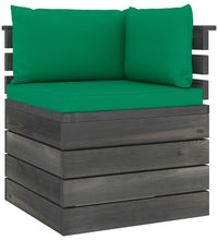 Garten-Palettensofa 2-Sitzer mit Kissen Kiefer Massivholz