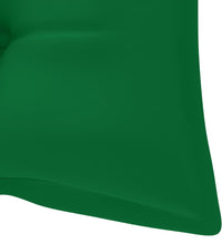 Batavia-Gartenbank mit Grünem Kissen 120 cm Teak Massivholz