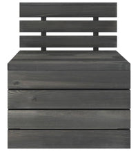 7-tlg. Garten-Sofagarnitur aus Paletten Kiefernholz Dunkelgrau