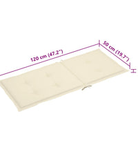 Verstellbare Gartenstühle 3 Stk. mit Auflagen Massivholz Akazie