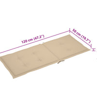 Verstellbare Gartenstühle 3 Stk. mit Auflagen Massivholz Akazie