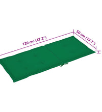 Verstellbare Gartenstühle 3 Stk. mit Auflagen Massivholz Akazie