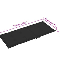 Verstellbare Gartenstühle 3 Stk. mit Auflagen Massivholz Akazie