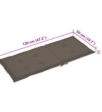 Verstellbare Gartenstühle 3 Stk. mit Auflagen Massivholz Akazie