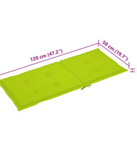 Verstellbare Gartenstühle 3 Stk. mit Auflagen Massivholz Akazie