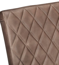 Freischwinger 6 Stk. Braun Echtleder