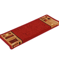 Treppenmatten Selbstklebend 15 Stk. 65x21x4 cm Rot