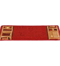 Treppenmatten Selbstklebend 15 Stk. 65x21x4 cm Rot