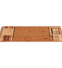 Treppenmatten Selbstklebend 15 Stk. 65x21x4 cm Beige